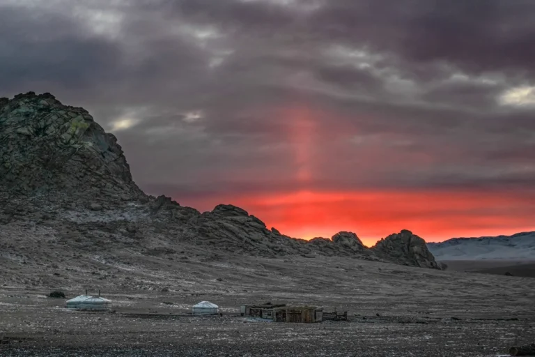 Sunrise over the Gobi Desert