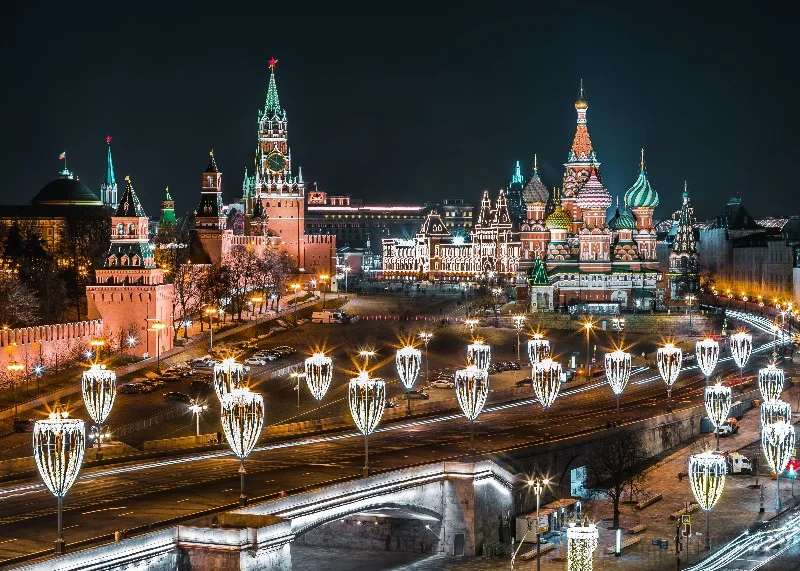 The Red Square at Night